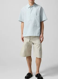 Sewn-in belt Bermuda short