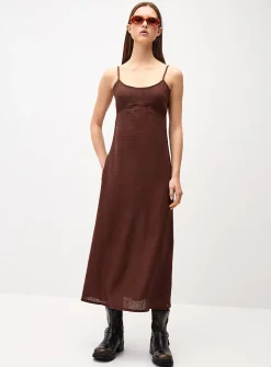Sewn-in bra midi dress