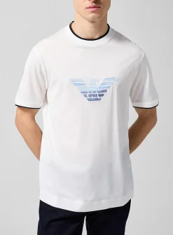 Shaded logo contrasting trim T-shirt