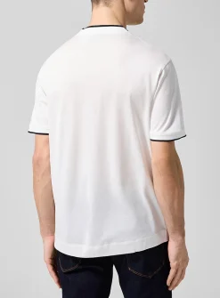 Shaded logo contrasting trim T-shirt
