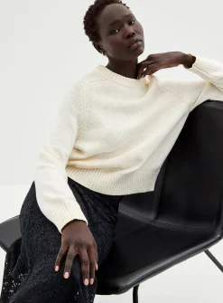 Shaker-rib boxy-fit sweater