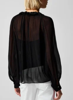 Sheer and textured blouse