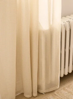 Sheer gingham curtain