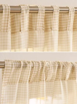Sheer gingham curtain
