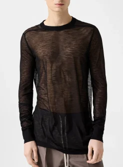 Sheer long-sleeve T-shirt