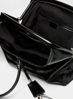 Shell Brot glossy leather tote bag