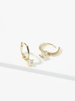 Shimmering crystal hoop earrings