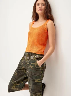 Shimmering knit cami