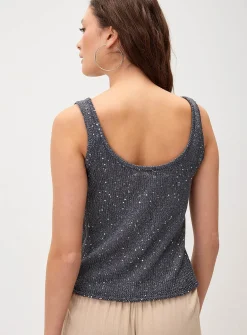 Shimmering knit cami