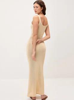 Shimmering knit maxi dress