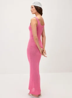 Shimmering knit maxi dress