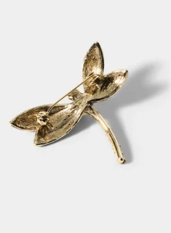 Shimmery dragonfly brooch
