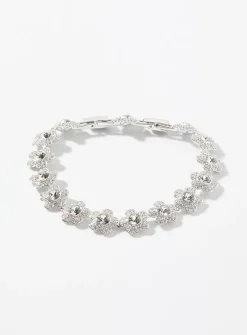 Shimmery flower bracelet