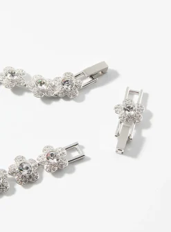 Shimmery flower bracelet