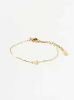 Shimmery heart golden bracelet