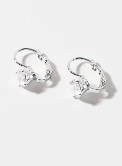 Shimmery zircon earrings