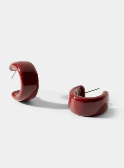 Shiny finish half-hoops