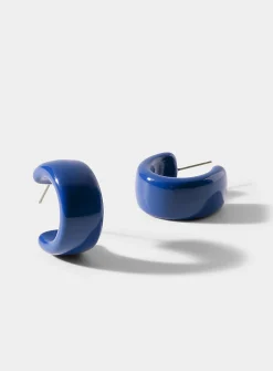 Shiny finish half-hoops