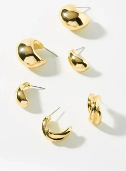 Shiny mixed hoops