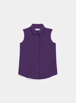 Shirt collar silky cami