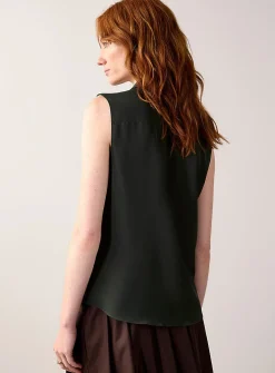 Shirt collar silky cami