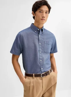 Short-sleeve Oxford shirt