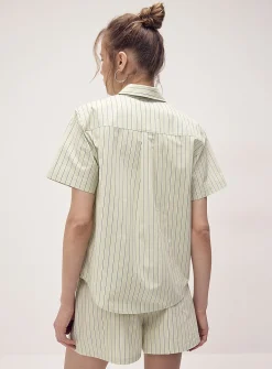 Short-sleeve poplin shirt