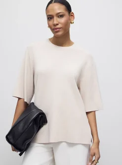 Side slits loose ultra-soft sweater