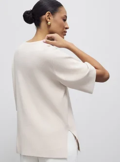 Side slits loose ultra-soft sweater