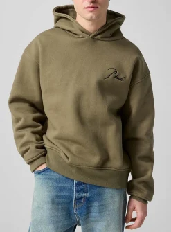 Side zips thick hooded sweatshirt