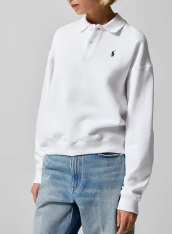 Signature crest sweatshirt-style polo shirt