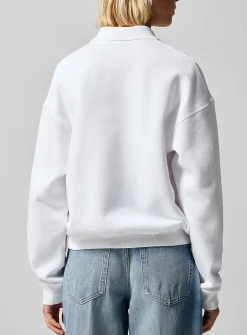 Signature crest sweatshirt-style polo shirt