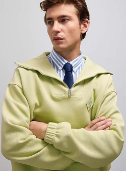 Signature emblem piqué sweatshirt