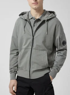 Signature goggles zipped hooded sweatshirt