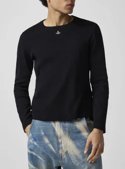 Signature logo ribbed long-sleeve tee