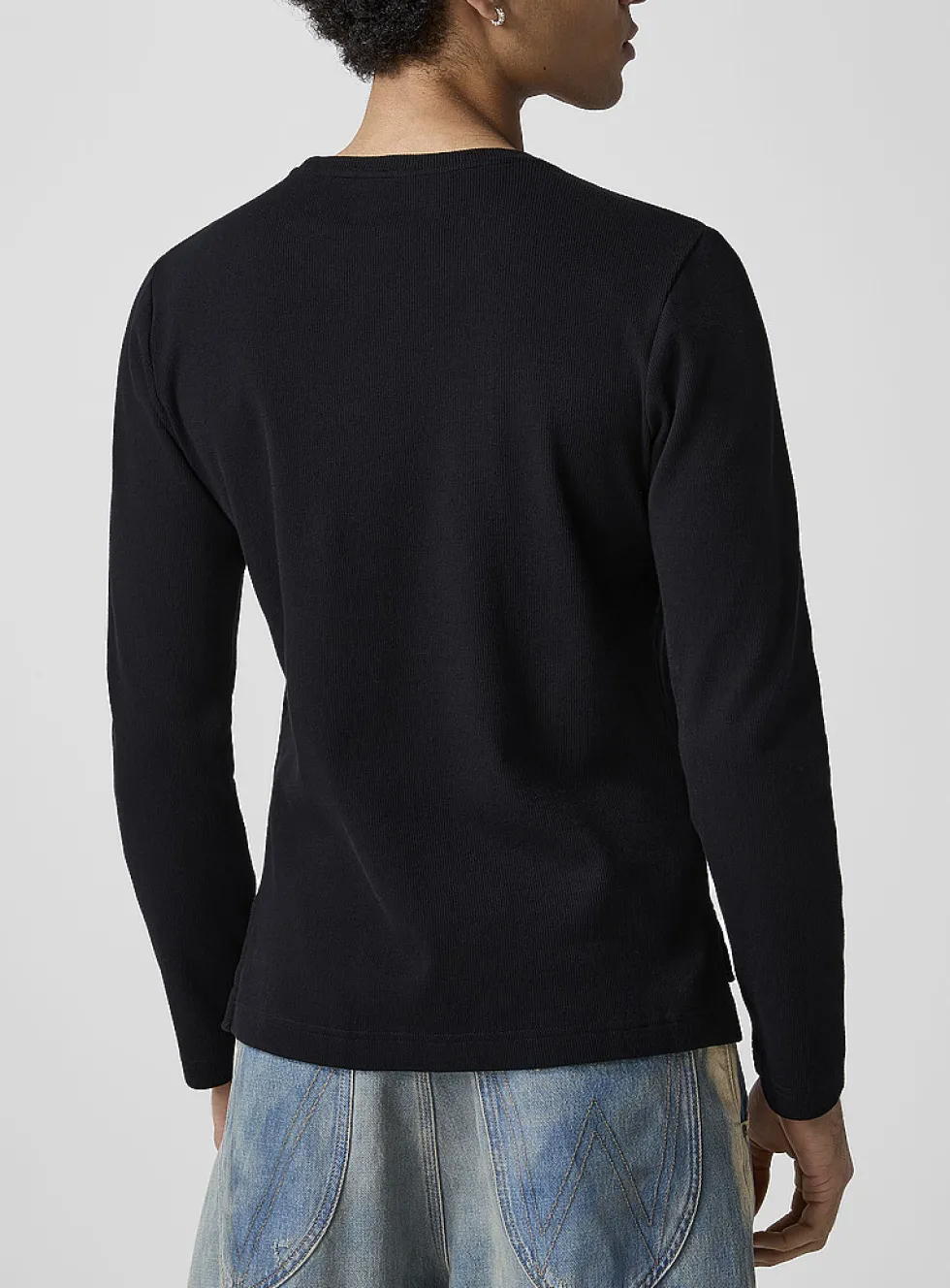 Signature logo ribbed long-sleeve tee