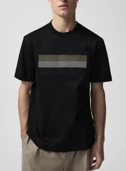 Signature stripe mercerized cotton T-shirt