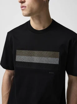 Signature stripe mercerized cotton T-shirt