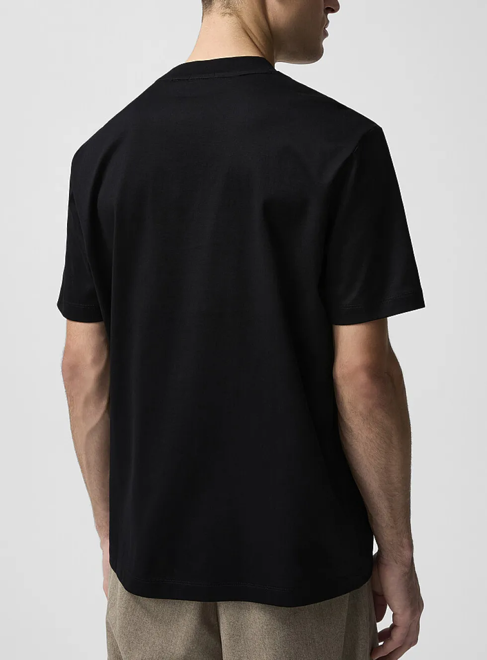 Signature stripe mercerized cotton T-shirt