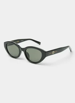 Signature stripes oval sunglasses