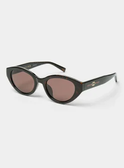 Signature stripes oval sunglasses