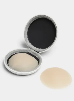Silicone adhesive nipple covers with case