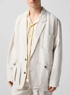 Silk and linen flowy jacket