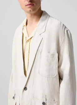 Silk and linen flowy jacket