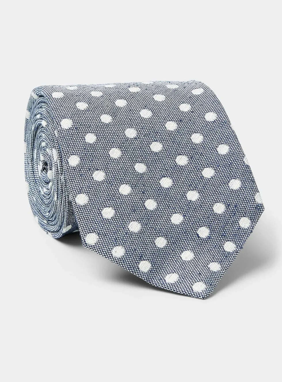 Silk and linen pattern tie