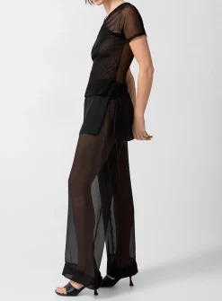 Silk Archive overlaid skirt pant