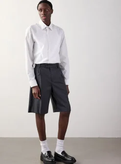 Silk-blend Prince of Wales Bermudas