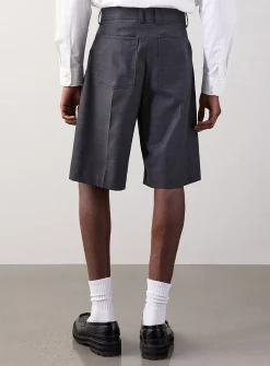 Silk-blend Prince of Wales Bermudas