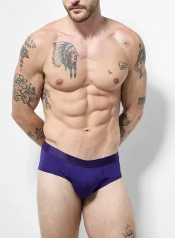 Silky jersey low-rise brief
