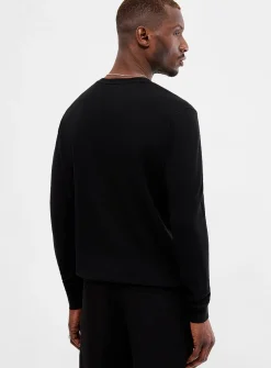 Silky knit crew-neck sweater